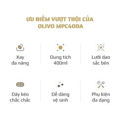 Dụng Cụ Xay Thực Phẩm Đa Năng Mini OLIVO MPC400A 2