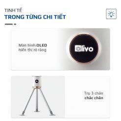 Quạt Tuần Hoàn Không Khí - Quạt Không Dây OLIVO WF1 25