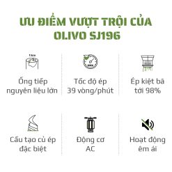 Máy Ép Chậm OLIVO SJ196 02
