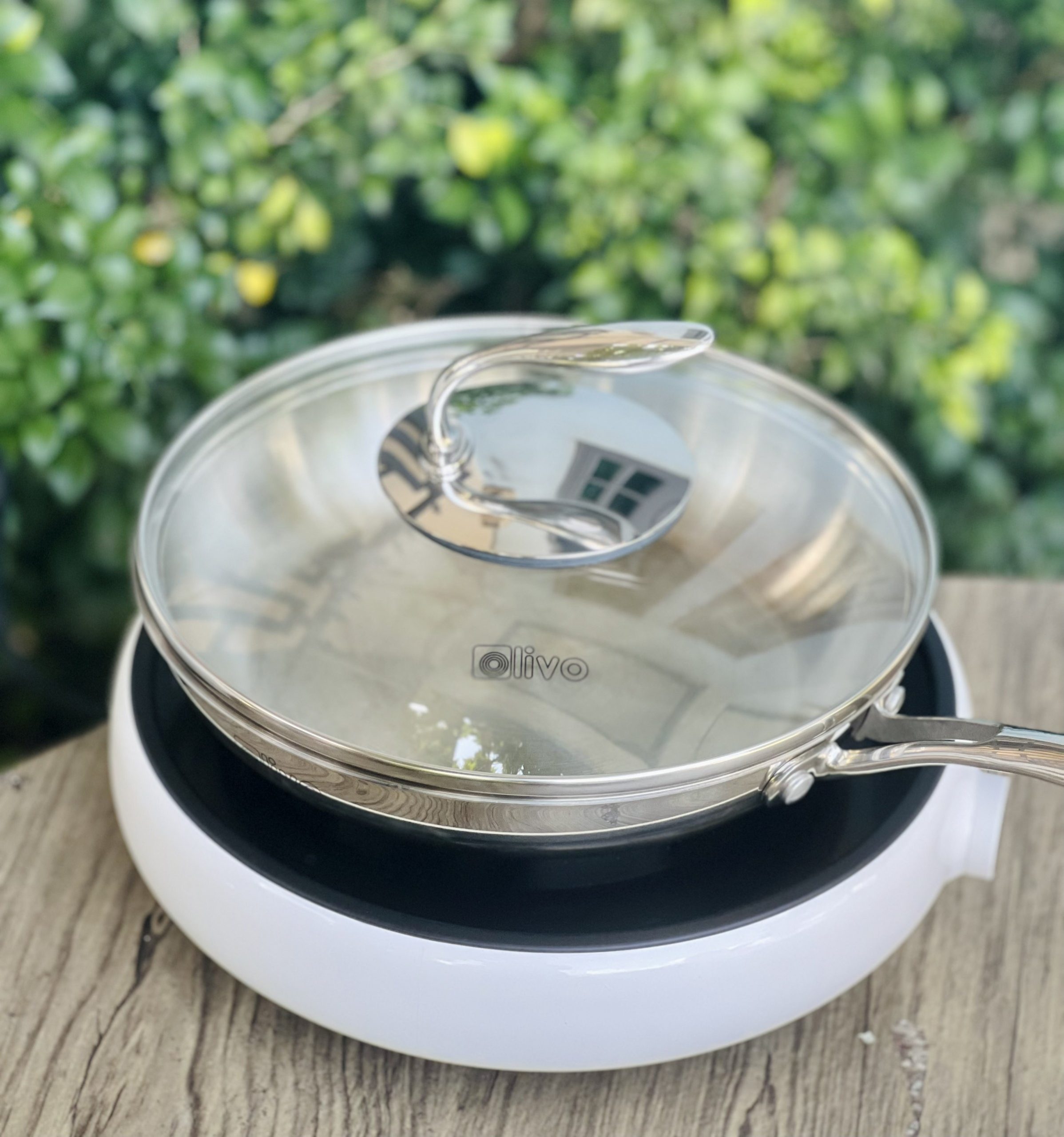 rán cá trên chảo INOX OLIVO STEVE X PRO