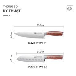 Bộ Dao 4 Món OLIVO STEVE