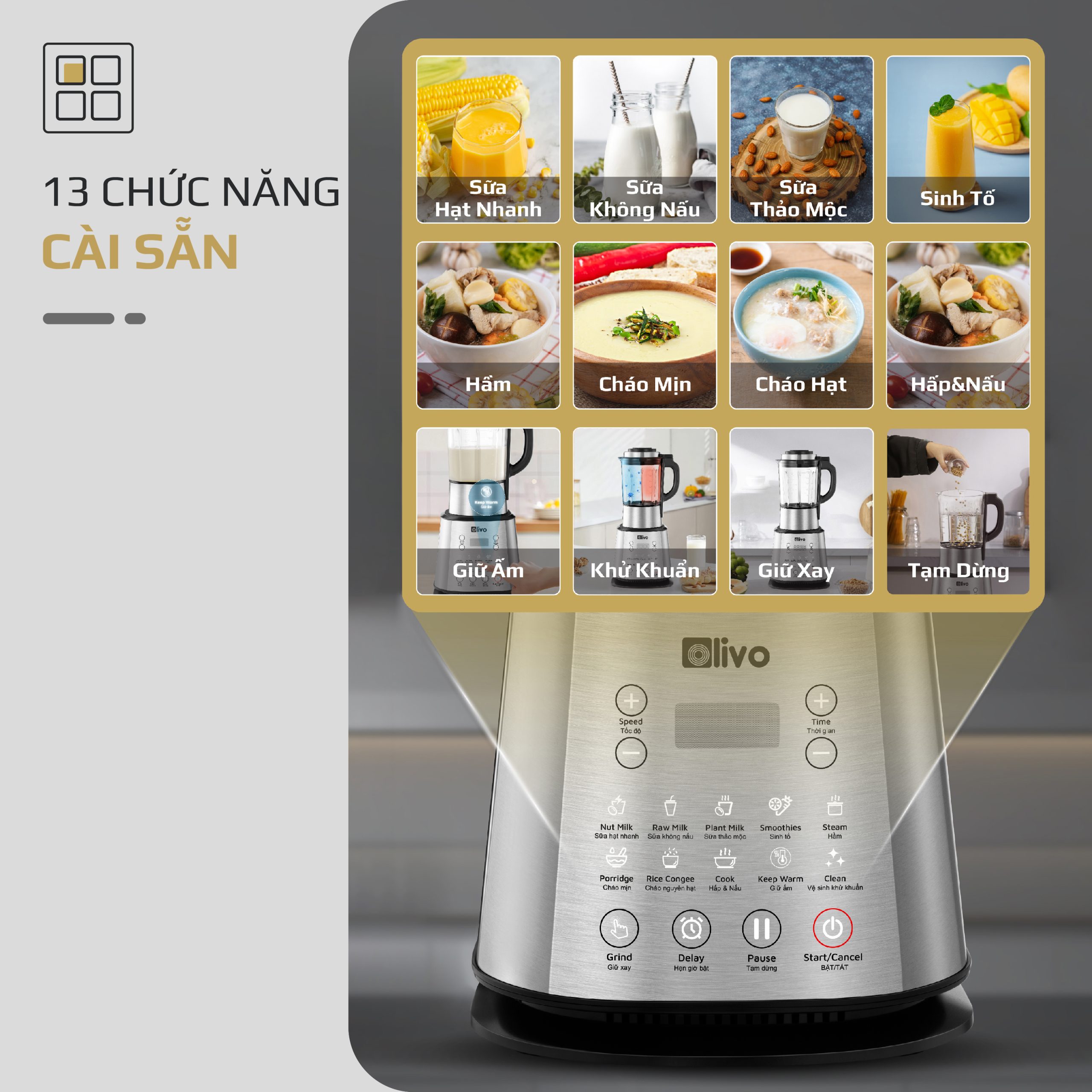 Máy làm sữa hạt OLIVO X20 PLUS - phụ kiện nhà bếp chị em nào cũng mê