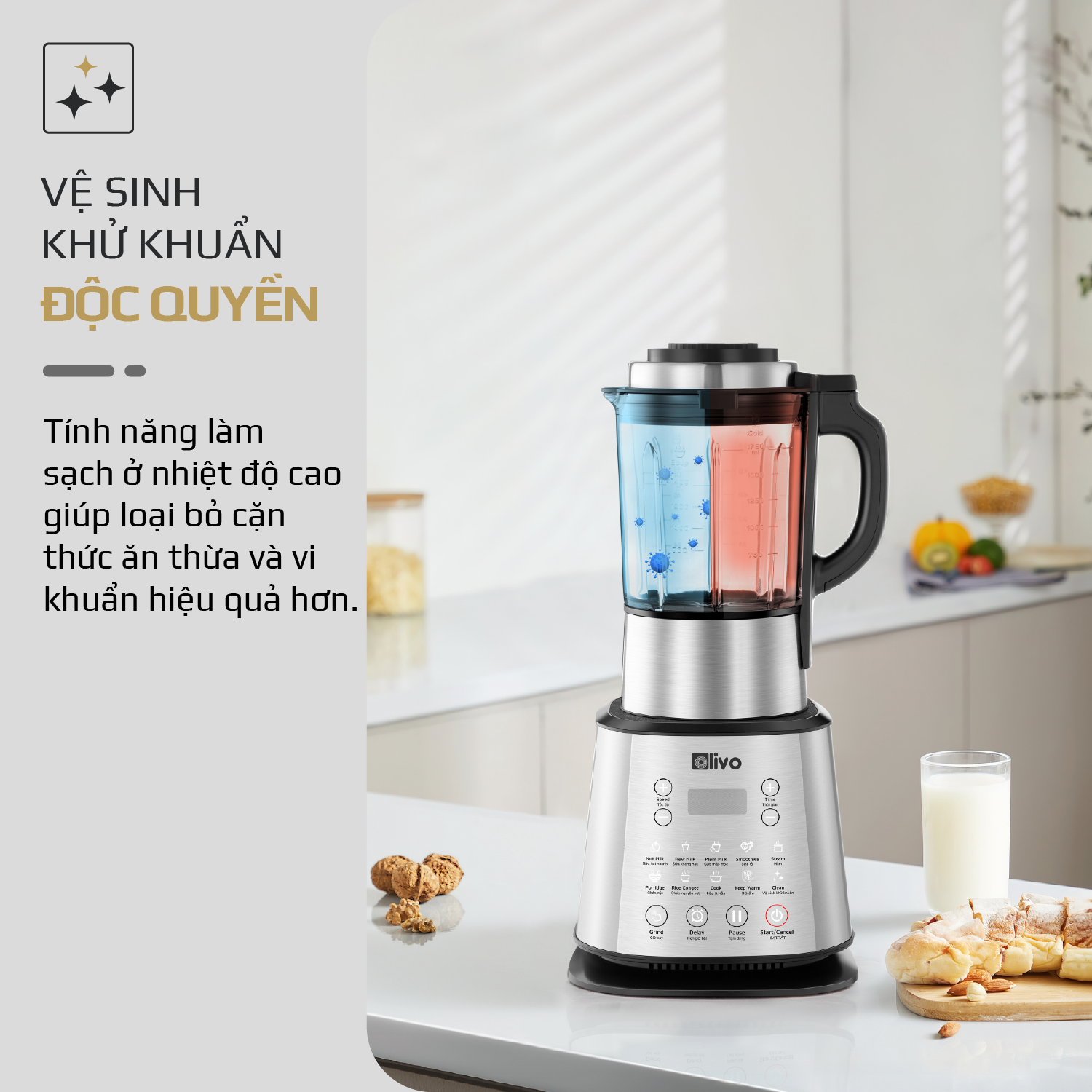 Máy làm sữa hạt OLIVO X20 PLUS - phụ kiện nhà bếp chị em nào cũng mê