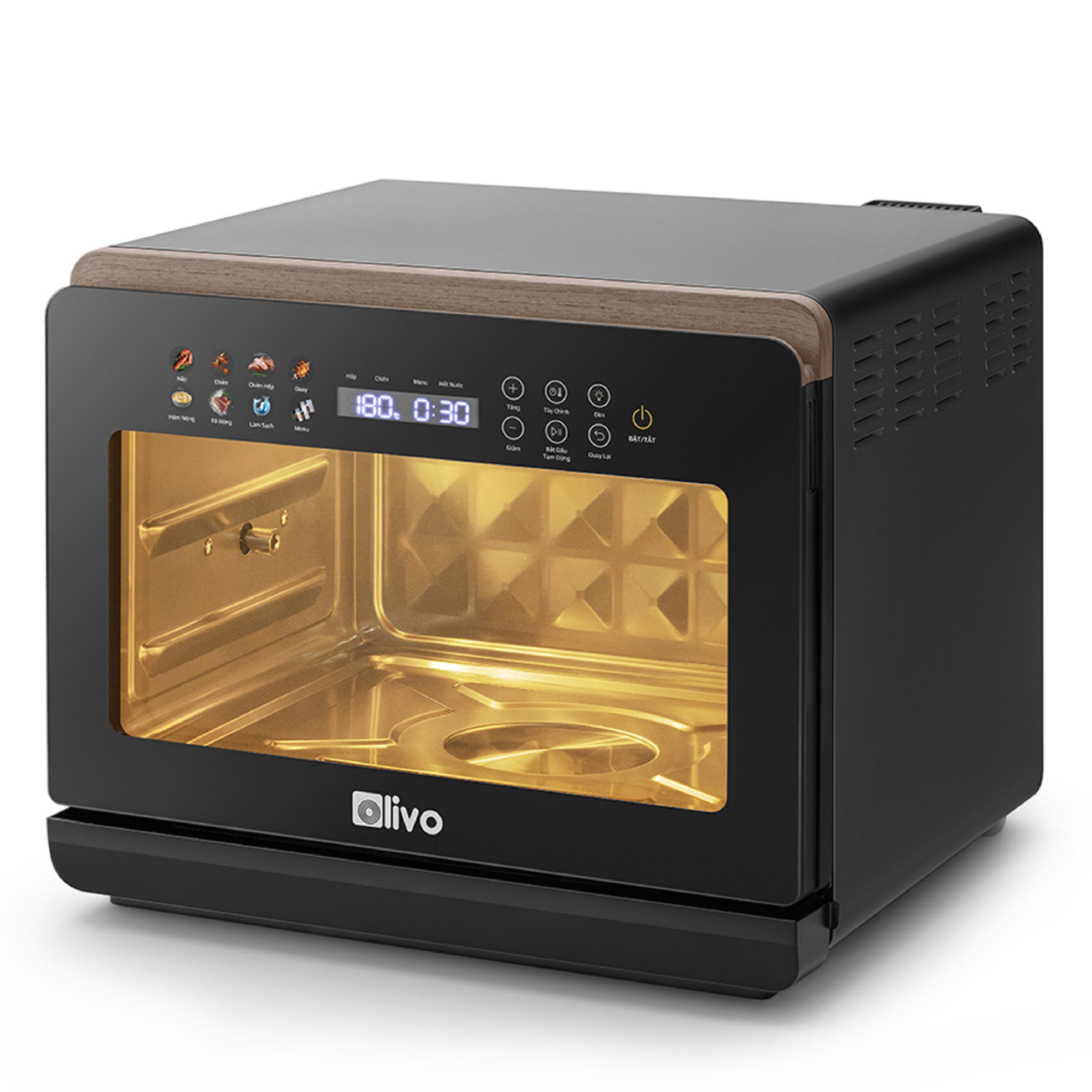 Nồi Chiên Hấp Đa Năng OLIVO SteamFry Xtra – Phiên Bản Cao Cấp, Bảng Điều Khiển OLED, Dung tích vượt trội 20L, Hấp Nano Steam/Chiên Eco Fry thế hệ thứ 2, 70 Chế Độ Cài Sẵn, Vệ Sinh Dễ Dàng