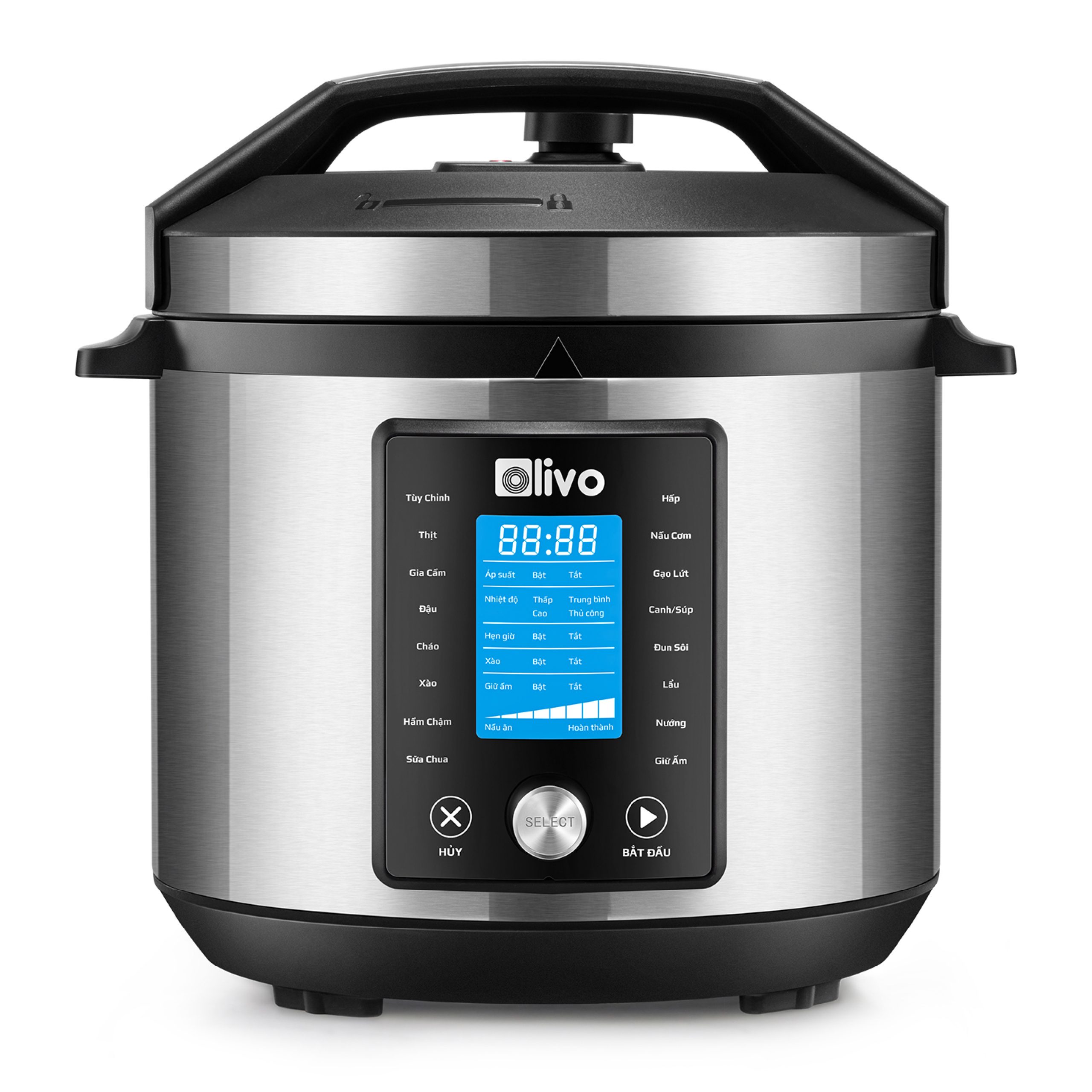 Nồi Áp Suất Điện Đa Năng OLIVO PC680 - Màn Hình OLED Hiện Đại, Lòng Nồi INOX 304, Đa Chức Năng 16 Chế Độ Cài Sẵn, Dung Tích 6L, Công Suất 1500W