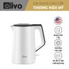 Ấm Siêu Tốc OLIVO EK200 – Màu Trắng Đen Hiện Đại, Lòng Ấm Inox 304, Bảo Vệ 4 Lớp, Dung Tích 1.5L, Công Suất Lớn 1500-1800W